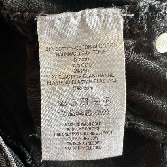 Free People Women's Skinny Stretch Distressed Charcoal Wash Raw Hem Sz. …​​​ - Picture 12 of 13